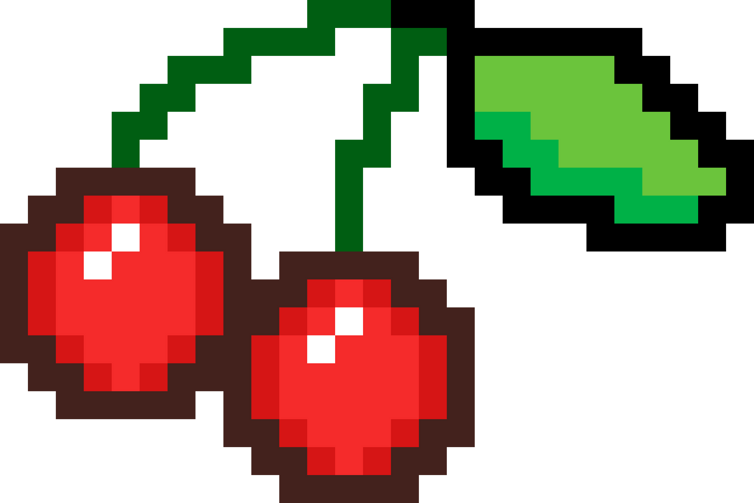 Pixel art cherries
